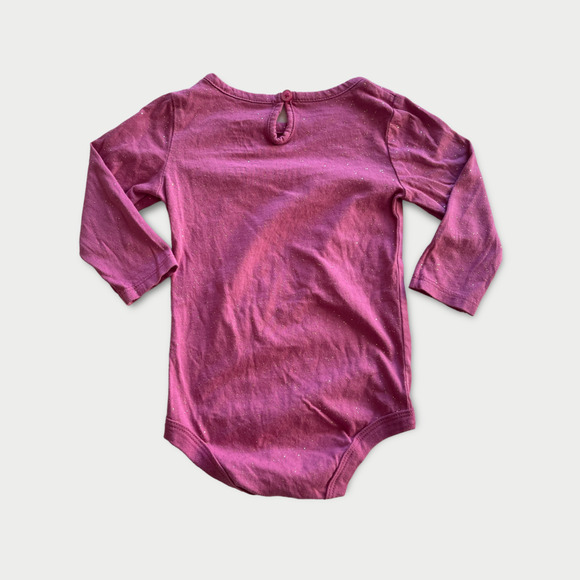 Infant Baby Sparkle Bodysuits Set of 3 6–12M Long Sleeve Ruffle Detail - Picture 3 of 9